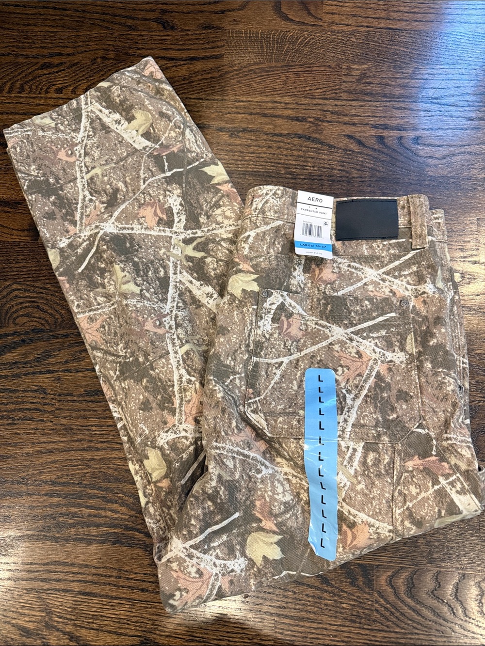 Men’s Camo Utility Pants - Brown aero size large hunting camo Print